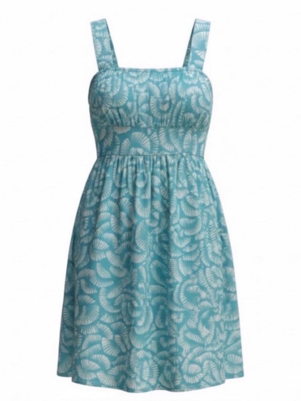 New York & Company Teal & White Sundress Size 14